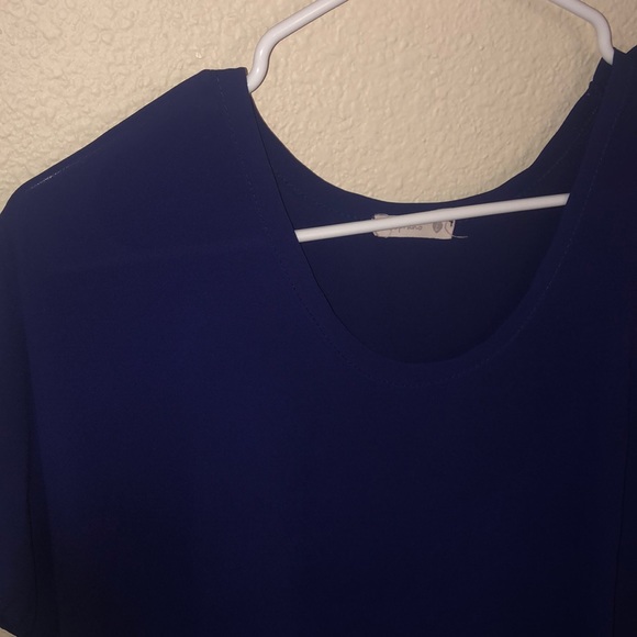 Navy chiffon top - Picture 2 of 2